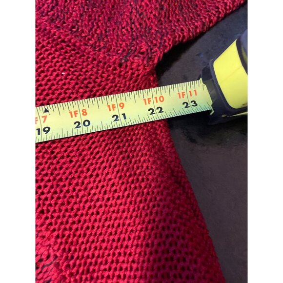 Meworld Red 3/4 Sleeve Scoop Neck Knit Top Sweater Sz 2X - Picture 5 of 7